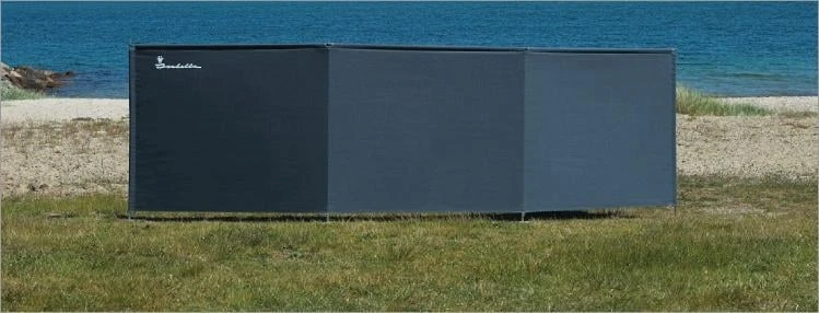 Isabella Granite 3-delig Windscherm - Donkergrijs 2 Isabella Granite 3-delig Windscherm - Donkergrijs - Afbeelding 2