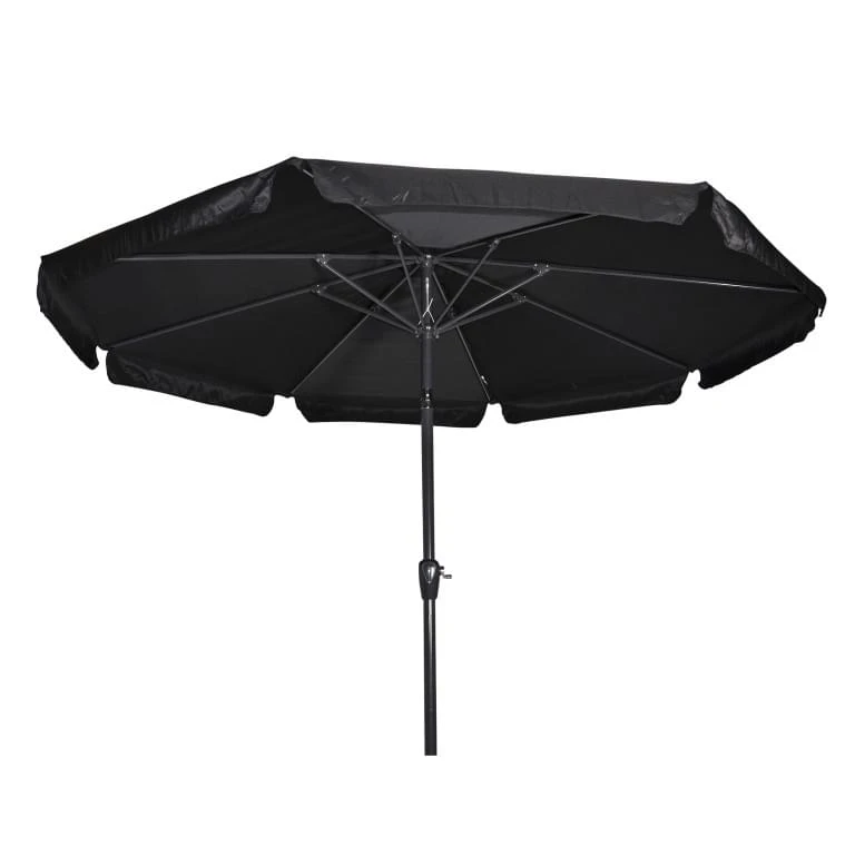 Lesli Living Parasol Libra Zwart ø3mtr 1 Lesli Living Parasol Libra Zwart ø3mtr
