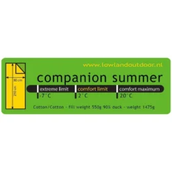 Lowland Companion Summer Deken Slaapzak Dons Groen -Winkel Voor Buitenartikelen 48125 lowland companion summer