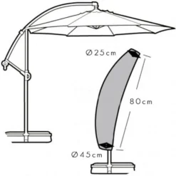 ML Hoes Voor Zweefparasol -Winkel Voor Buitenartikelen 50902 ml hoes voor zweefparasol