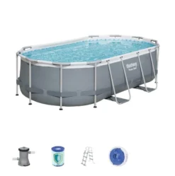Bestway Zwembad Power Steel Set Ovaal Grijs 427 -Winkel Voor Buitenartikelen 74064 bestway zwembad power steel set ovaal grijs 427