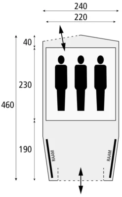 Safarica Cabana Reef 240 - 3 Persoons Tent Grijs 7 Safarica Cabana Reef 240 - 3 Persoons Tent Grijs -Winkel Voor Buitenartikelen 74798 safarica cabana reef 240 3 persoons tent