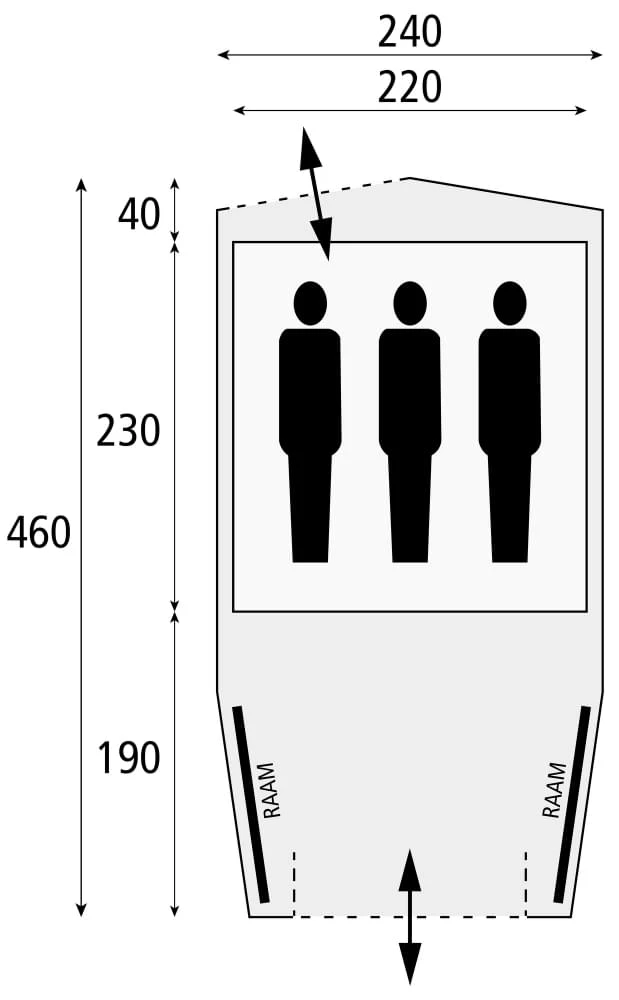 Safarica Cabana Reef 240 - 3 Persoons Tent Grijs 4 Safarica Cabana Reef 240 - 3 Persoons Tent Grijs - Afbeelding 4