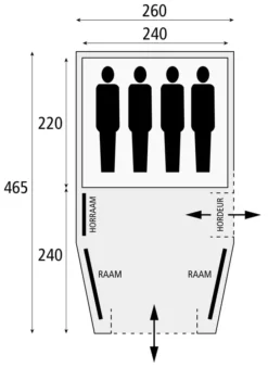 Safarica Blackhawk 260 - 4 Persoons Tent Grijs -Winkel Voor Buitenartikelen 74802 safarica blackhawk 260 4 persoons tent