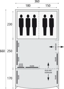 Safarica Pacific Reef 360 TC - 5 Persoons Tent Grijs -Winkel Voor Buitenartikelen 74814 safarica pacific reef 360 tc 5 persoons tent