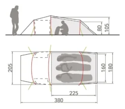 Vaude Arco XT 3P / 3 Persoons Tent Groen -Winkel Voor Buitenartikelen 78538 vaude arco xt 3p 3 persoons tent