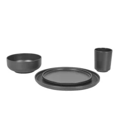 Bo-Camp Patom 16-delige Serviesset Donkergrijs -Winkel Voor Buitenartikelen 79361 bo camp bc ind serviesset patom 16 dlg antraciet