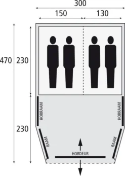 Bardani AirWave 300 - 4 Persoons Opblaastent Grijs -Winkel Voor Buitenartikelen 80340 bardani airwave 300 4 persoons opblaastent