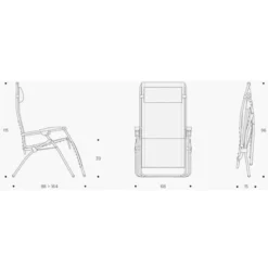 Lafuma RSXA Clip Batyline Relaxstoel Grijs -Winkel Voor Buitenartikelen 81183 lafuma rsxa clip batyline relaxstoel