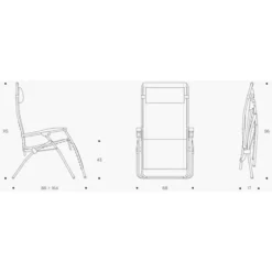 Lafuma RSX Clip Polykatoen Relaxstoel Grijs -Winkel Voor Buitenartikelen 81190 lafuma rsx clip polykatoen relaxstoel