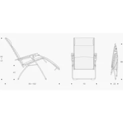 Lafuma Evolution Air Comfort Relaxstoel Donkergrijs -Winkel Voor Buitenartikelen 81306 lafuma evolution air comfort relaxstoel
