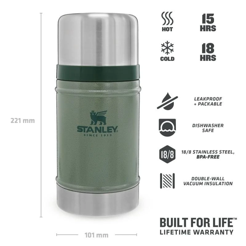 Stanley The Legendary Classic Food Jar 0,7L Groen 3 Stanley The Legendary Classic Food Jar 0,7L Groen - Afbeelding 3