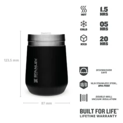 Stanley The Everyday GO Tumbler 0,3L Zwart -Winkel Voor Buitenartikelen 82137 stanley the everyday go tumbler 03l