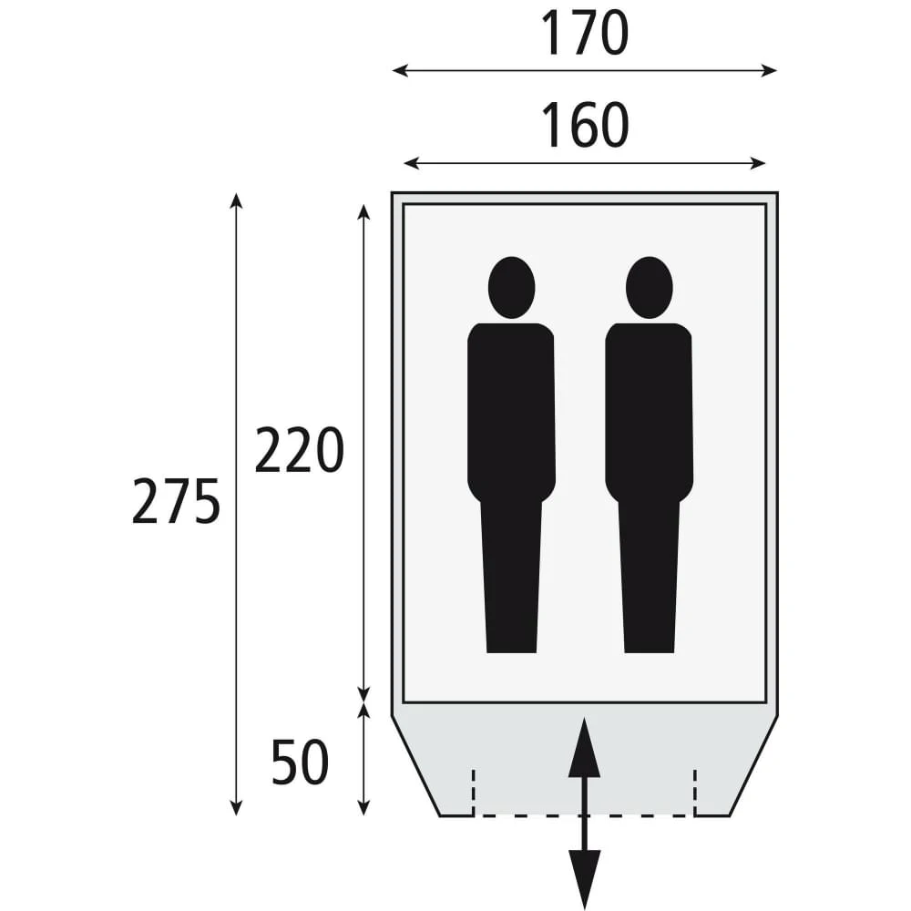 Safarica Dakar 170 TC / 2 Persoons Tent 2 Safarica Dakar 170 TC / 2 Persoons Tent - Afbeelding 2