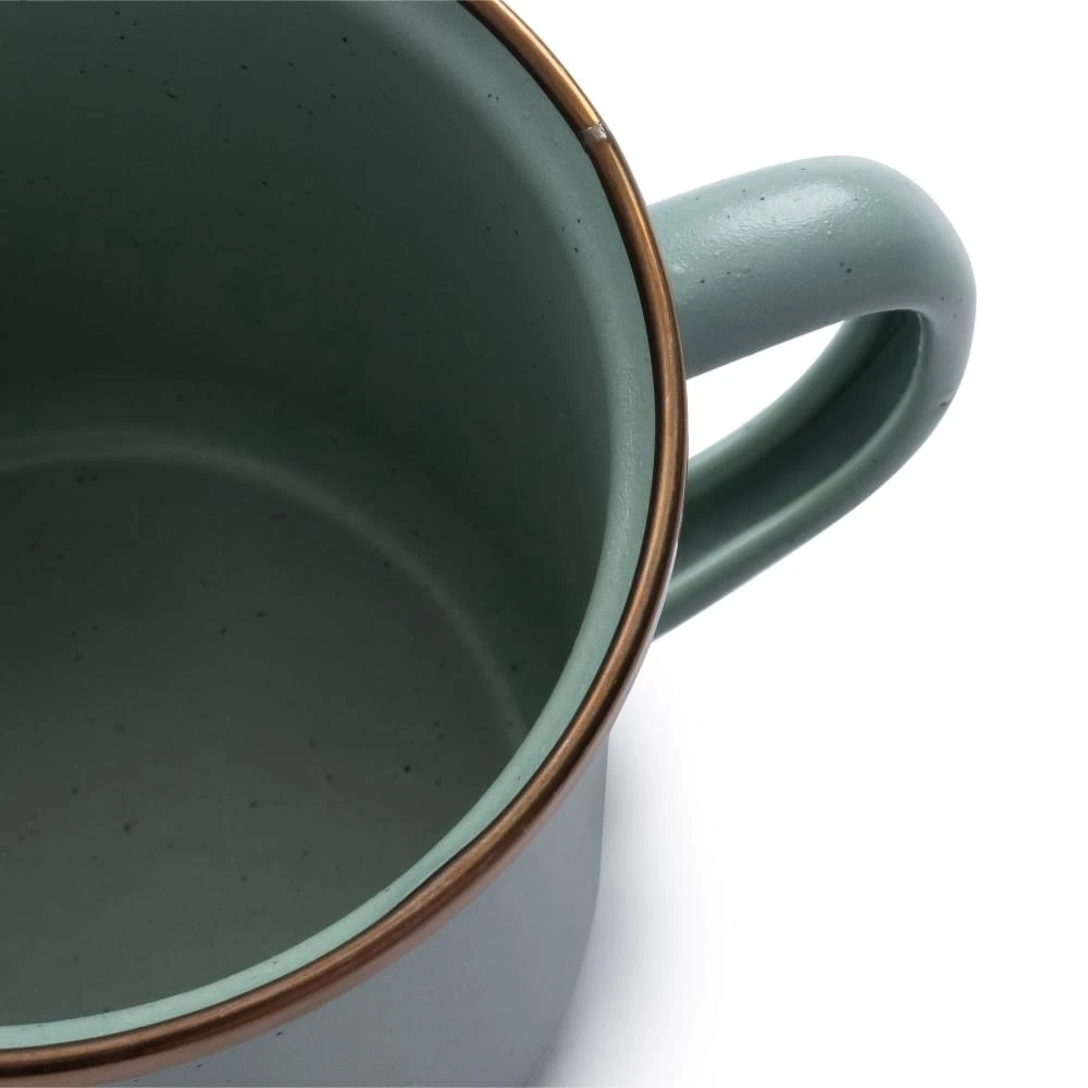 Barebones Geëmailleerde Beker - Set 2 Stuks Groen 5 Barebones Geëmailleerde Beker - Set 2 Stuks Groen - Afbeelding 5