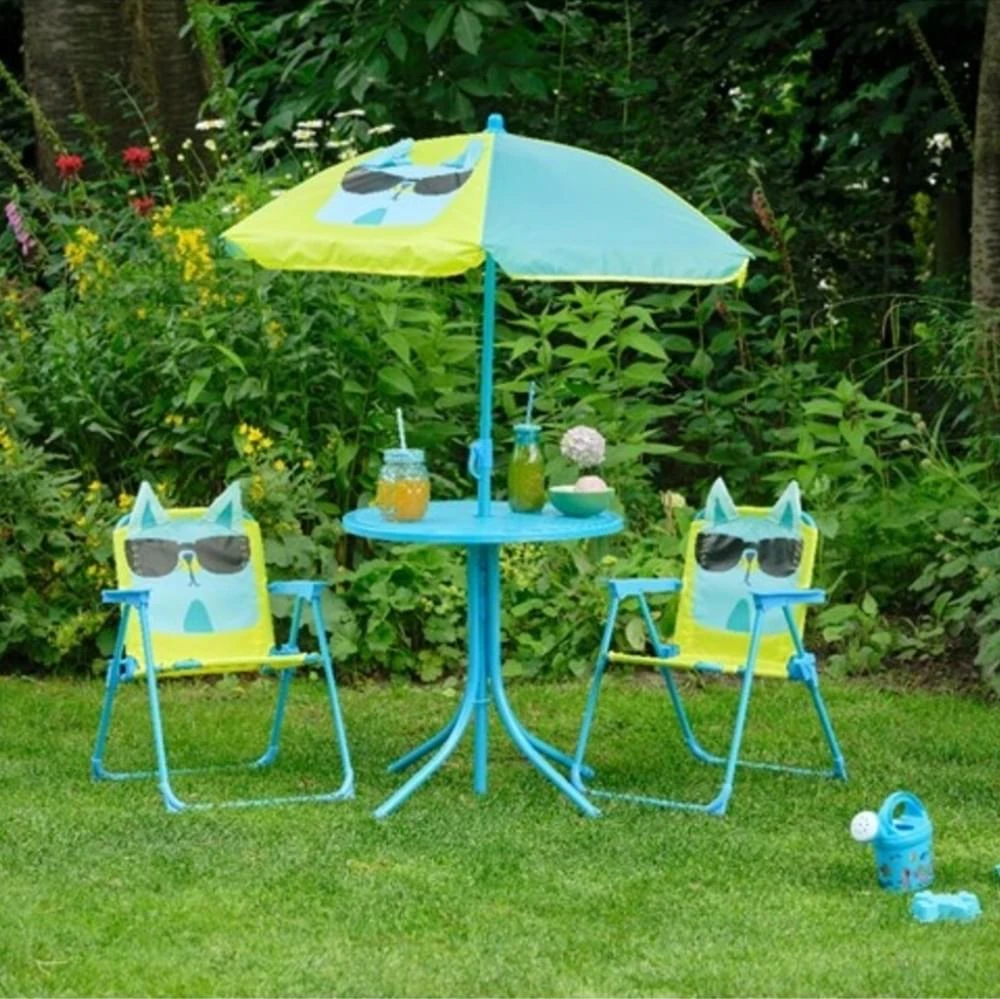 Decoris Kat Met Zonnebril Kindertuinset Blauw 2 Decoris Kat Met Zonnebril Kindertuinset Blauw - Afbeelding 2