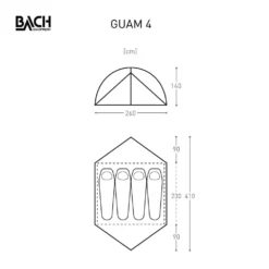Bach Guam 4 / 4 Persoons Tent Donkergroen 7 Bach Guam 4 / 4 Persoons Tent Donkergroen -Winkel Voor Buitenartikelen 96060 bach guam 4 willow bough green