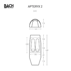 Bach Apteryx 2 / 2 Persoons Tent Donkergroen -Winkel Voor Buitenartikelen 96073 bach apteryx 2 2 persoons tent