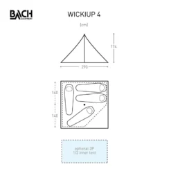 Bach Wickiup 4 / 4 Persoons Tent Donkergroen 7 Bach Wickiup 4 / 4 Persoons Tent Donkergroen -Winkel Voor Buitenartikelen 96111 bach wickiup 4 4 persoons tent