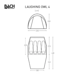 Bach Laughing Owl 4 / 4 Persoons Tent Donkergroen -Winkel Voor Buitenartikelen 96140 bach laughing owl 4 4 persoons tent